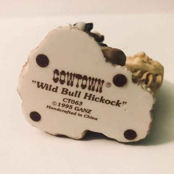 Vintage 1995 Ganz Cowtown Wild Bull Hickock Figurine 3.5 Inch Tall - Picture 8 of 10